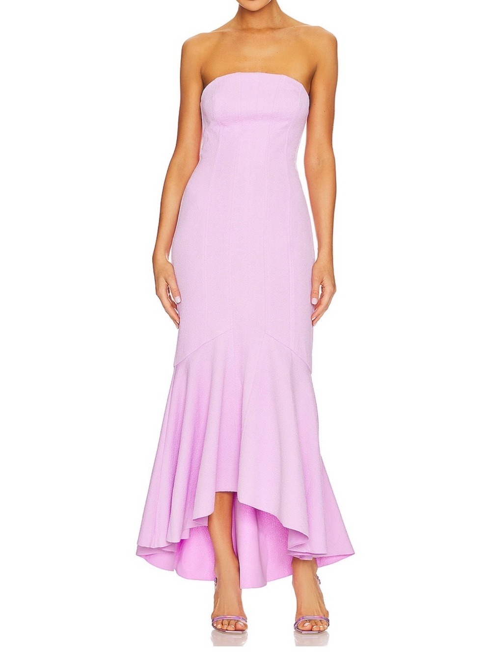 Elliatt Strapless Lilac High-Low Mermaid Dress